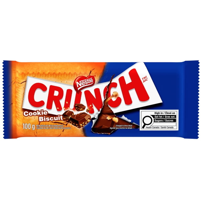 Nestle Crunch Milk Chocolate Cookie 100g pack shot