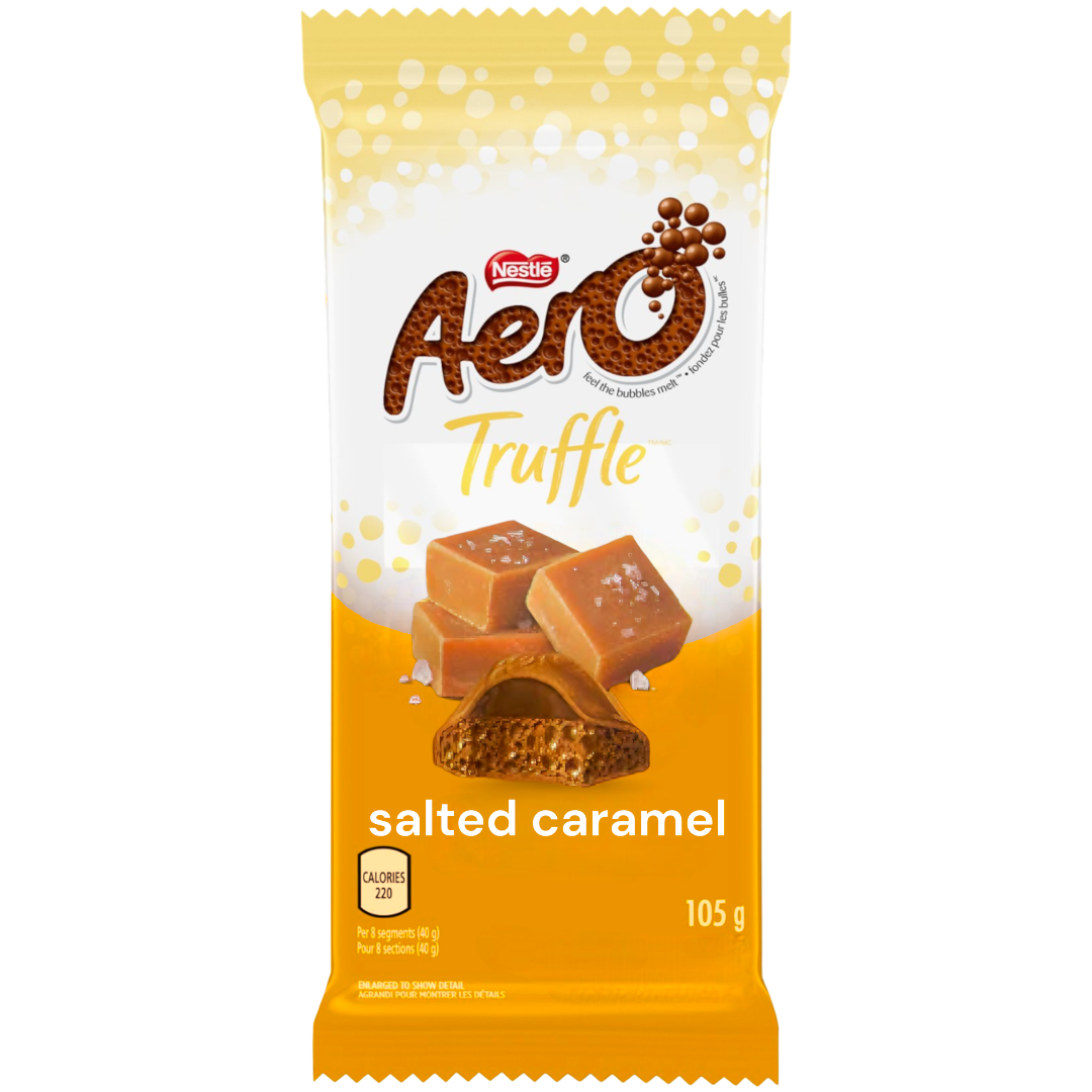 Aero Truffle Salted Caramel Chocolate Bar 15pk (15 x 105g) pack shot