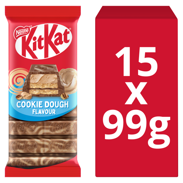KitKat Cookie Dough Chocolate Bar 15pk (15 x 99g) pack shot