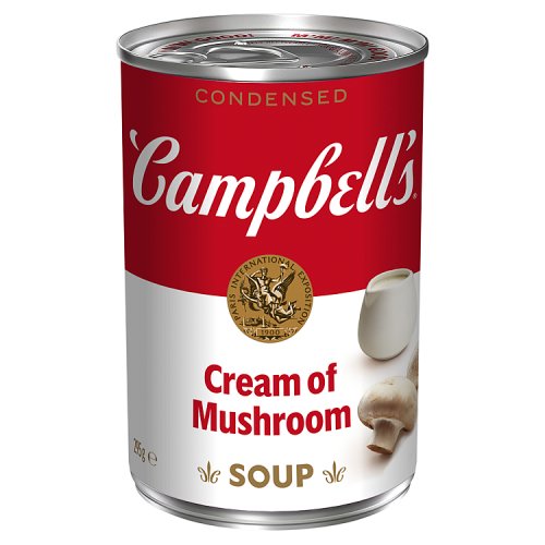 Campbell Condensed Soup Cream of Mushroom 295g pack shot