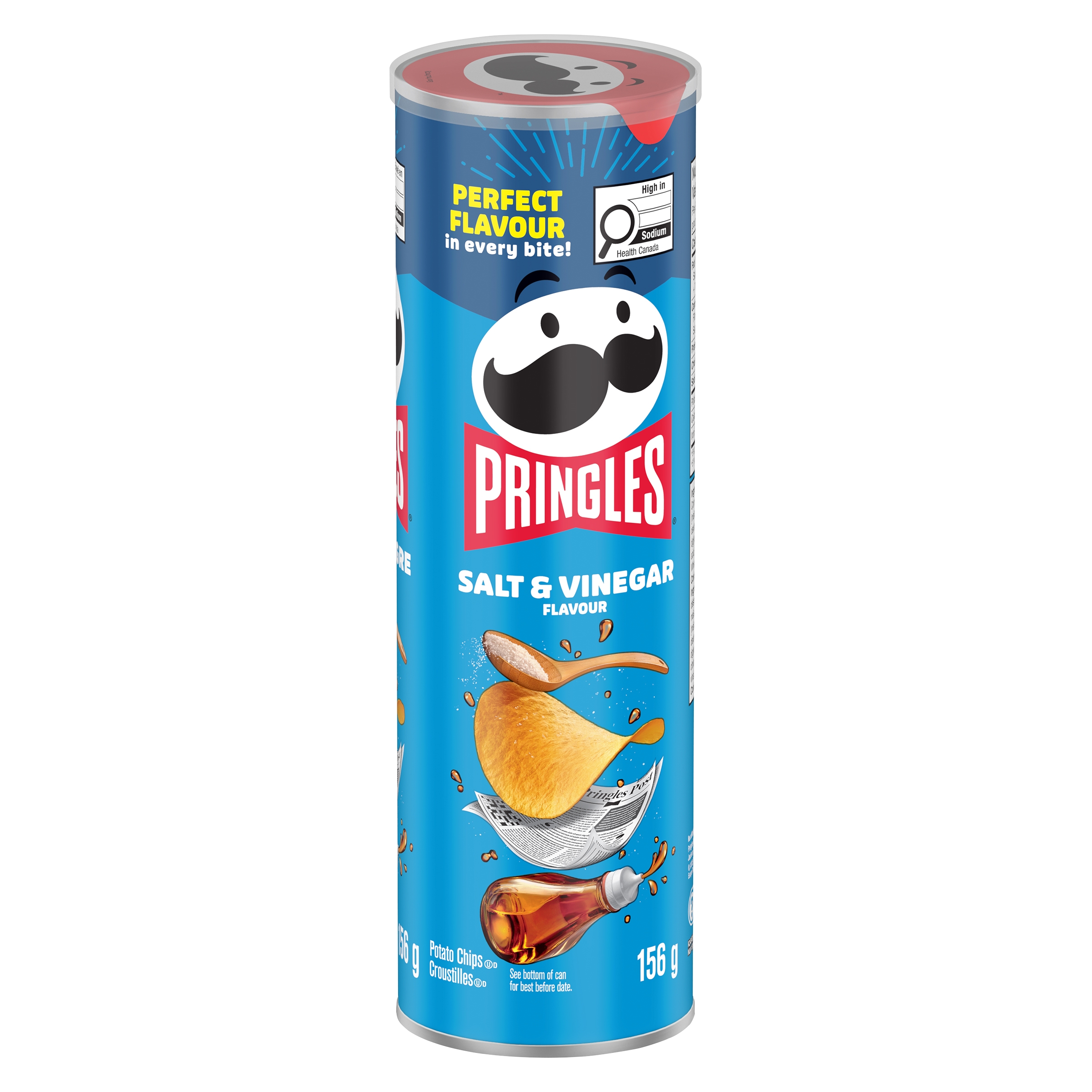 Pringles Salt & Vinegar 156g pack shot