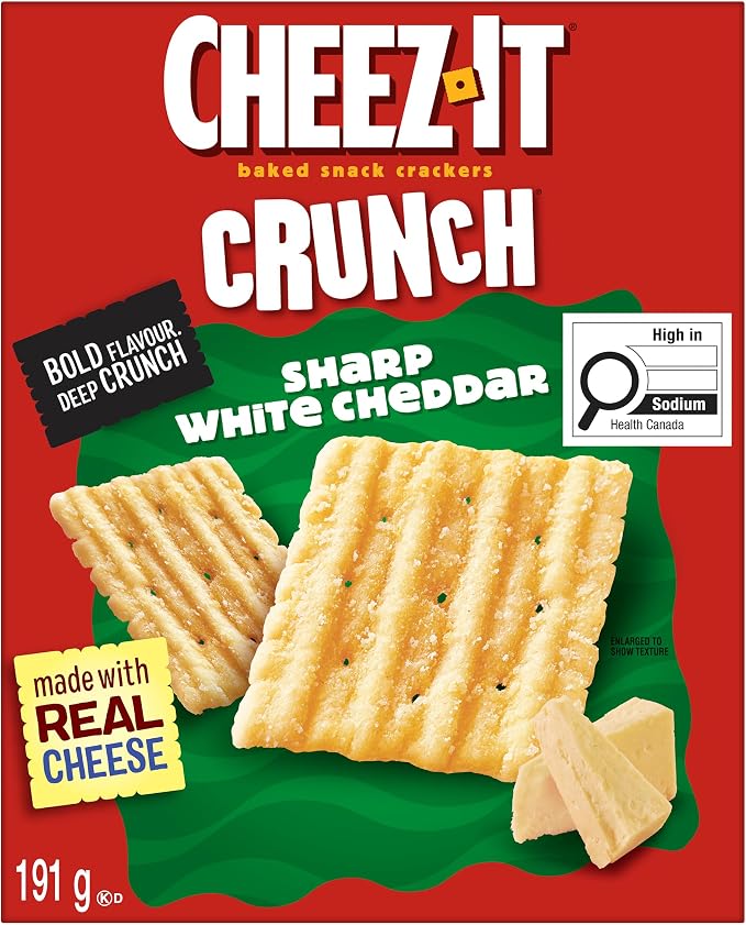 Cheez It Crunch White Cheddar 191g pack shot