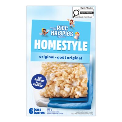 Rice Krispies Squares Bars Homestyle Original 198g pack shot