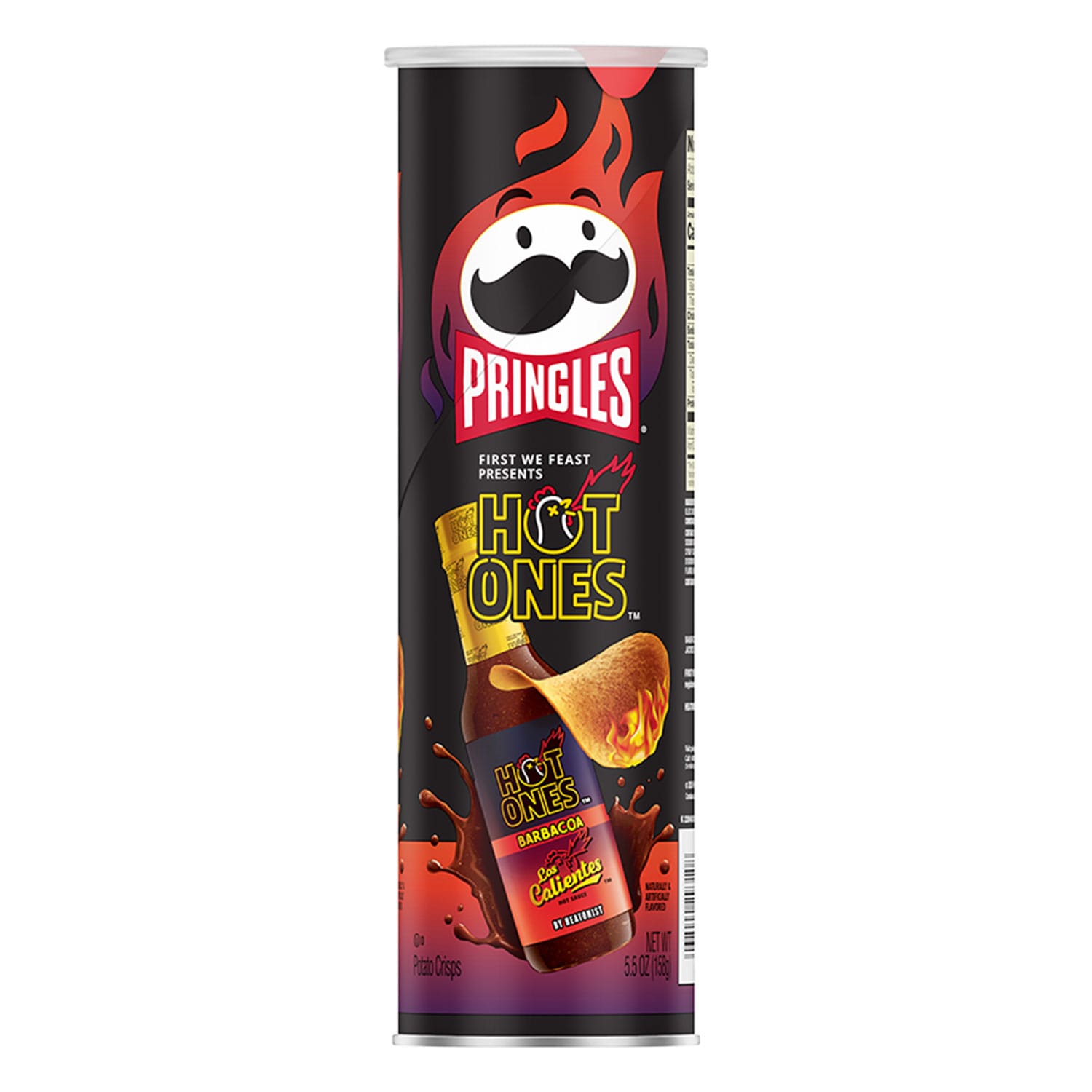 Pringles Hot Ones Barbacoa 156g pack shot