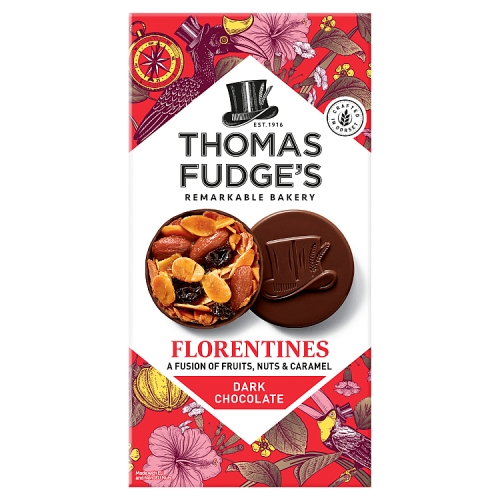 Thomas Fudges Dark Chocolate Florentines 114g pack shot