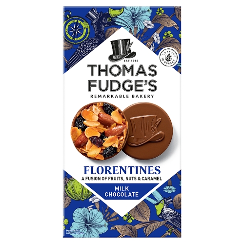 Thomas Fudges Milk Chocolate Florentines 114g pack shot