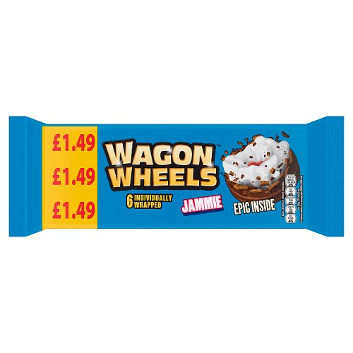 Wagon Wheels Jammie 6pk PM £1.49 (6 x 38g) pack shot