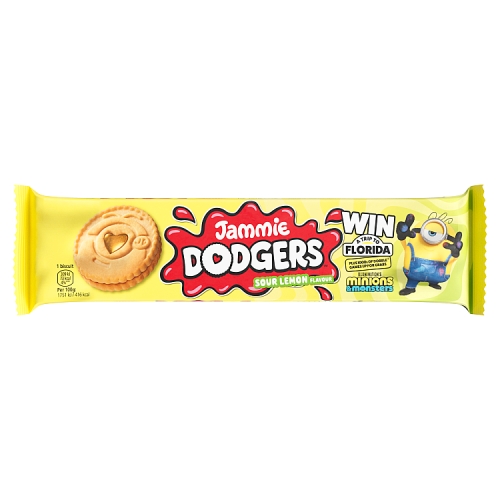 Burtons Jammie Dogers Minions Sour Lemon 140g pack shot