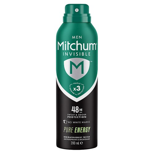 Mitchum Men Anti Perspirant Spray Invisible Pure Energy 200ml pack shot
