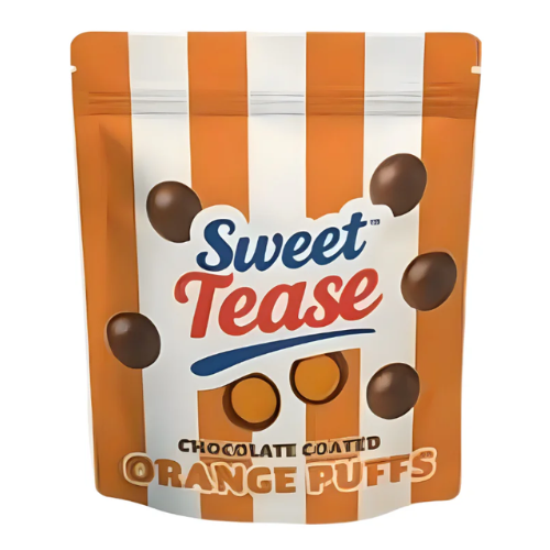 Sweet Tease Orange Puffs Pouch 80g pack shot