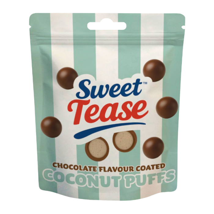 Sweet Tease Coconut Puffs Pouch 80g pack shot