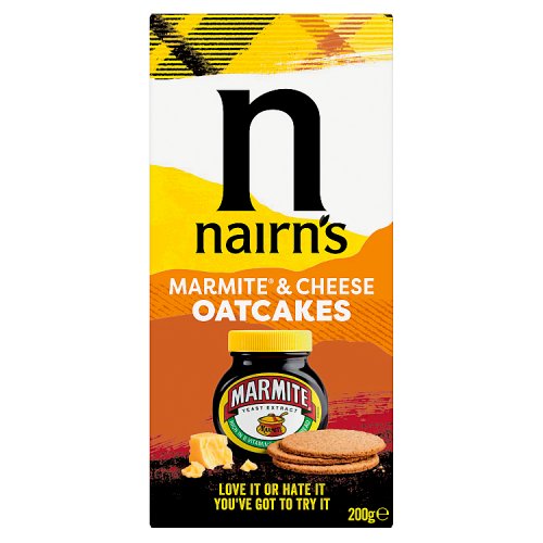 Nairns Marmite & Cheese Oatcakes 200g pack shot