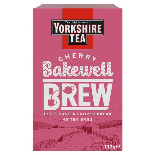 Yorkshire Tea Bags Cherry Bakewell Brew 40s pack shot