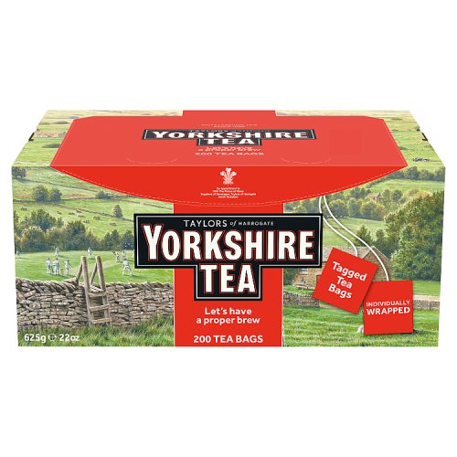 Yorkshire Tea Bags Original Tagged & Enveloped 200's pack shot