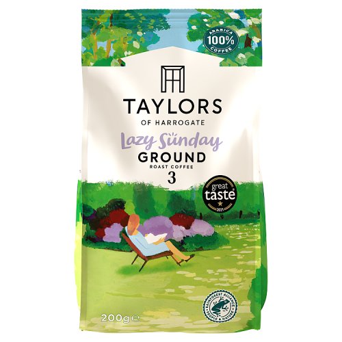Taylors of Harrogate Lazy Sunday Ground Roast Coffee 200g pack shot