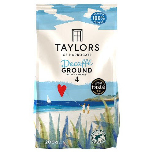 Taylors of Harrogate Decaffeinated Roast and Ground Coffee 200g pack shot