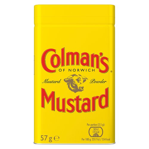 Colmans Mustard Powder Tin 57G x24 pack shot