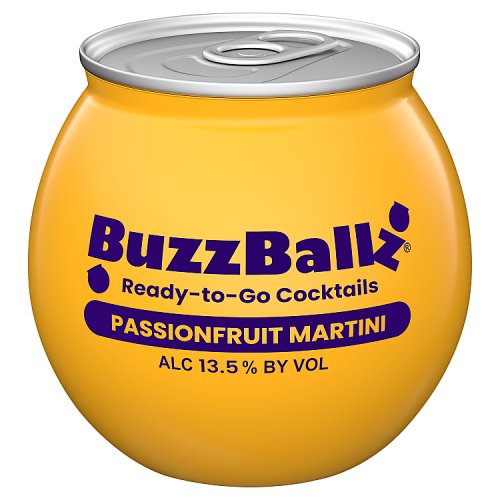 Buzzballz Passionfruit Martini Can 200ml pack shot