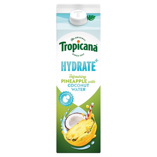 TROPICANA HYDRATE COCONUT & PINEAPPLE pack shot