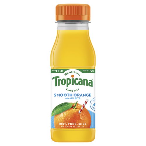 TROPICANA SMOOTH ORANGE JUICE 250ML PMP pack shot