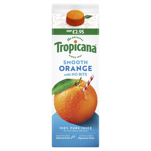 TROPICANA SMOOTH ORANGE JUICE 850ML PMP pack shot