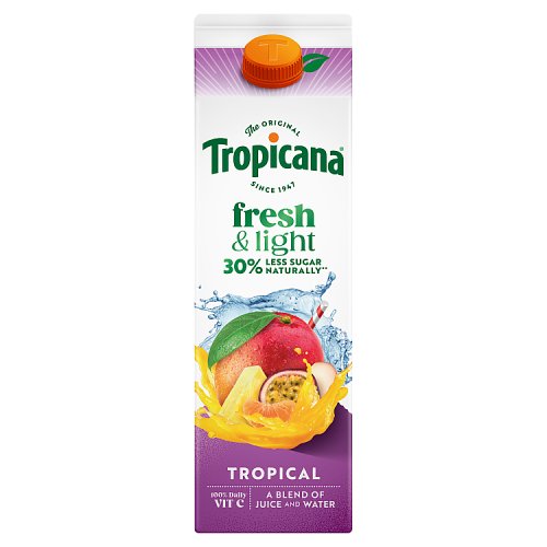 TROPICANA FRESH & LIGHT TROPICAL pack shot