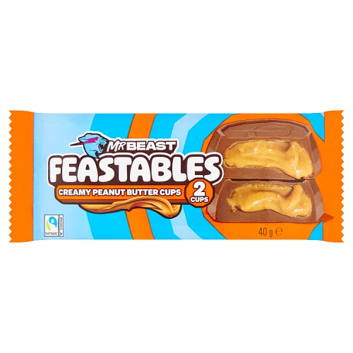 Feastables Milk Chocolate Peanut Butter Cup 40g pack shot