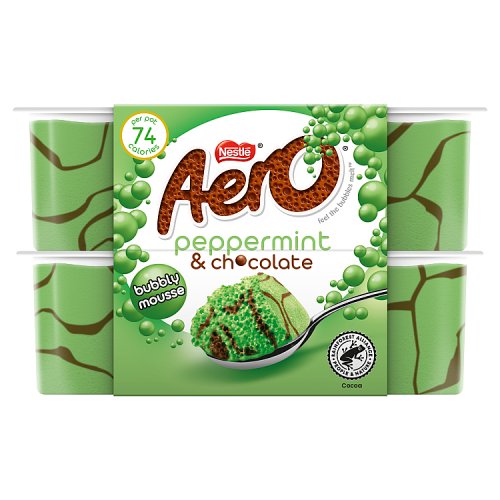 NESTLE AERO PEPPERMINT MOUSSE 4PK pack shot