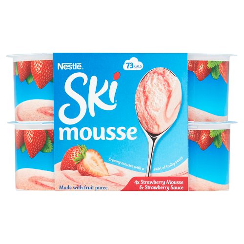 NESTLE SKI MOUSSE STRAWBERRY 4PK pack shot