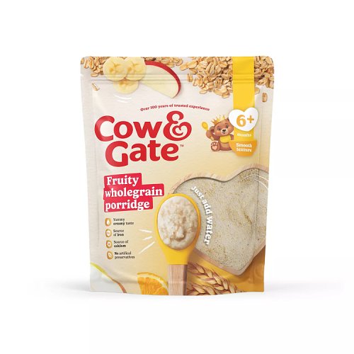 Cow & Gate Fruity Porridge 5x125g pack shot