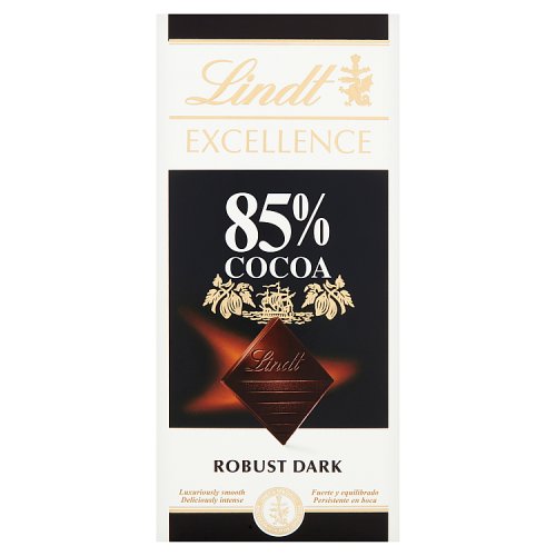 Lindt Excellence Dark Chocolate Cocoa 85% 100g pack shot