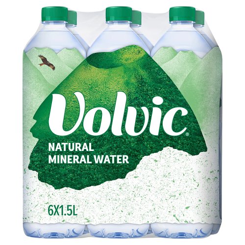 Volvic Water 6pk (6 x 1.5Ltr) pack shot