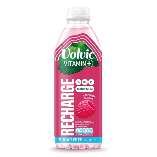 Volvic Vitamins Raspberry 750ml pack shot