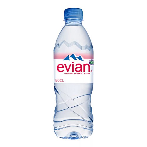 Evian PET 500ml pack shot