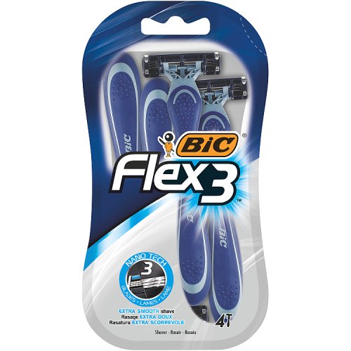Bic Flex 3 Disposable Razors 4's pack shot