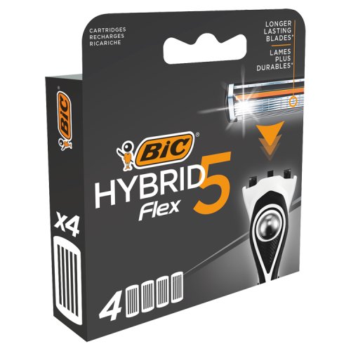 Bic Hybrid 5 Flex Blades 4's pack shot