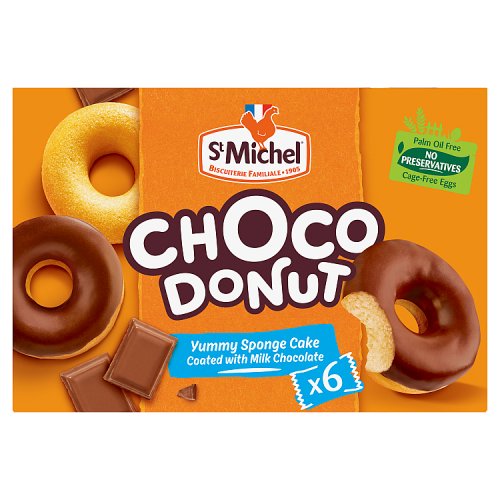 ST MICHEL CHOCOLATE COVERED DONUTS 6PK pack shot