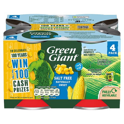 Green Giant No Salt Multi Pack 6x4x198g pack shot