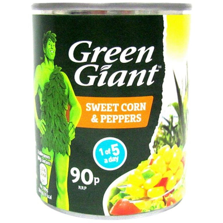 Green Giant Single 198G Sweet Corn & Peppers 12x198g PMP £0.99 pack shot