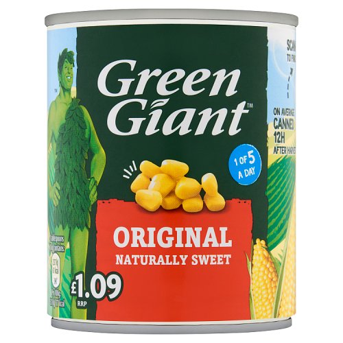 Green Giant Single 198G Super Sweet 12x198g PMP £1.09 pack shot