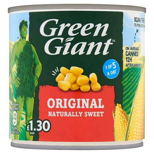 Green Giant Single 340G Super Sweet 12x340g PMP £1.30 pack shot