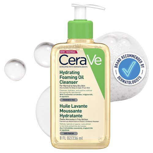 Cerave Hydrating Foaming Oil 236ml pack shot
