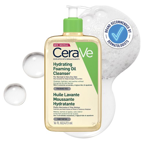 Cerave Hydrating Foaming Oil 473ml pack shot