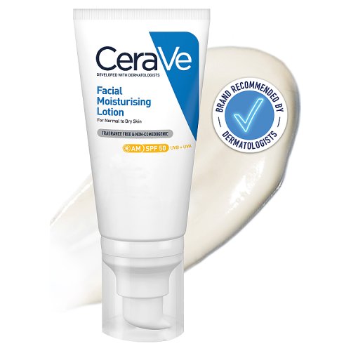 Cerave Facial Lotion Moisturising SPF 50 52ml pack shot