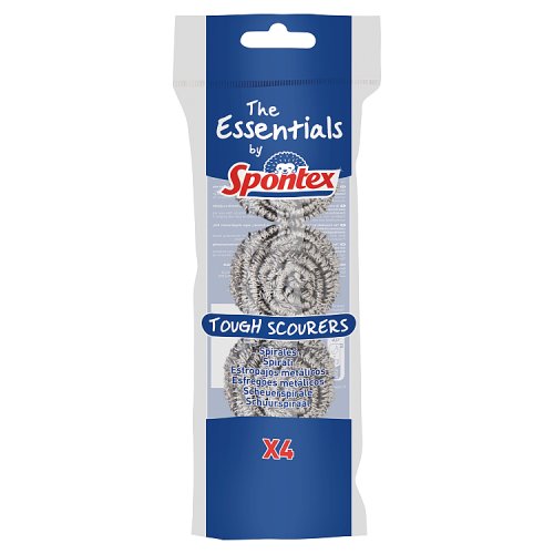 Spontex Essentials Tough Scourers 4 Pack pack shot