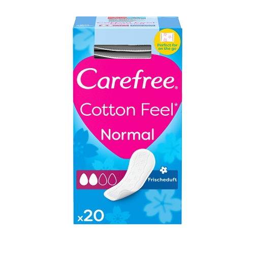 Carefree Pantyliners Cotton Fresh Scented 20s pack shot