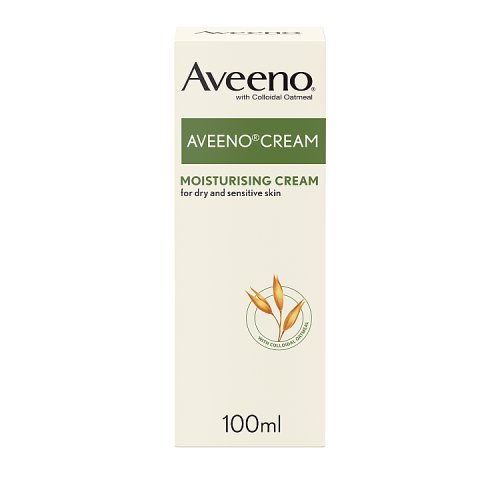 Aveeno Moisturising Cream Dry & Sensitive Skin 100ml pack shot