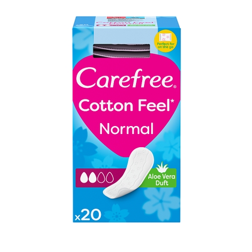 Carefree Pantyliners Cotton Aloe 20's pack shot