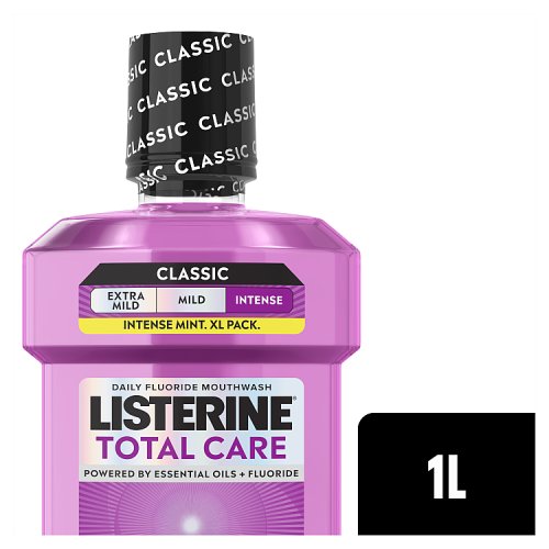 Listerine Mouthwash Total Care Gum Clean Mint 1L pack shot