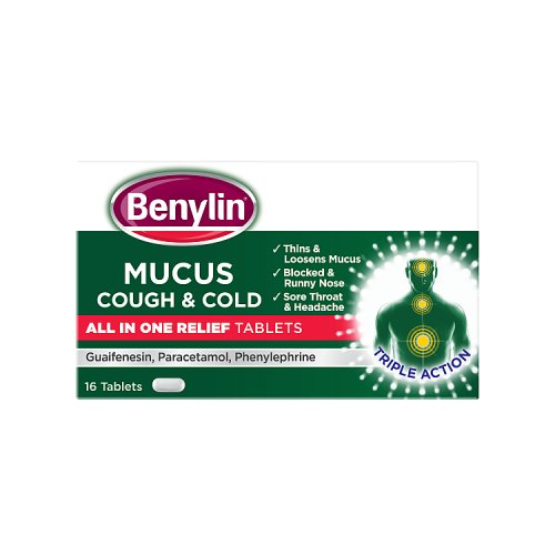 Benylin Mucus Cough Tablets 16s 6 for 5 pack shot